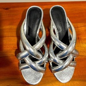 Brand new silver Rebecca minkoff heels